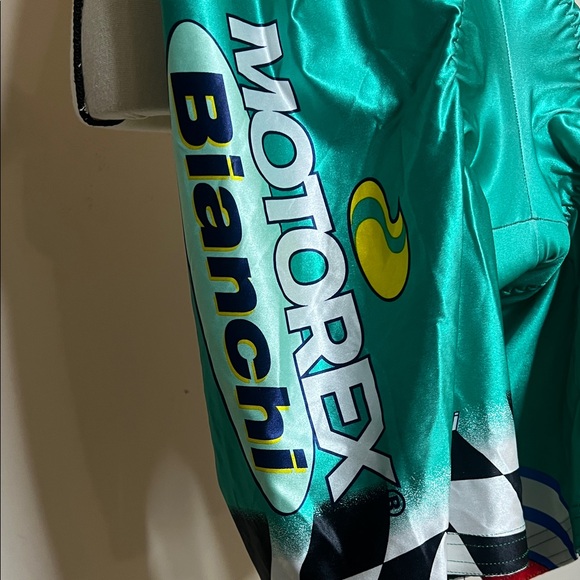 Vintage Bianchi Santini MaTeal Cycling Bib Shorts Made in Italy - Picture 6 of 12